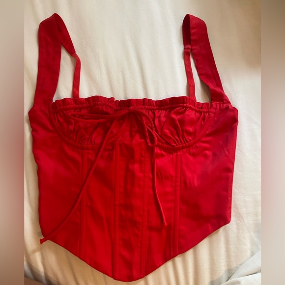White Fox Boutique Tops - NWOT XXS White Fox Red Corset Top